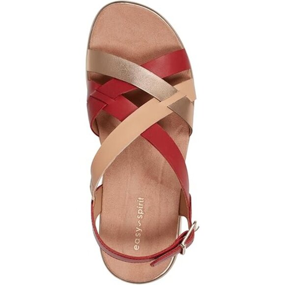 Easy Spirit Indie Women's Metallic Red Sandal - Picture 3 of 7